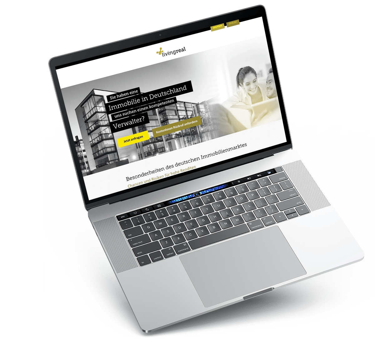 Website erstellen lassen: Kundenreferenz ageneo wird auf einem Laptop angezeigt